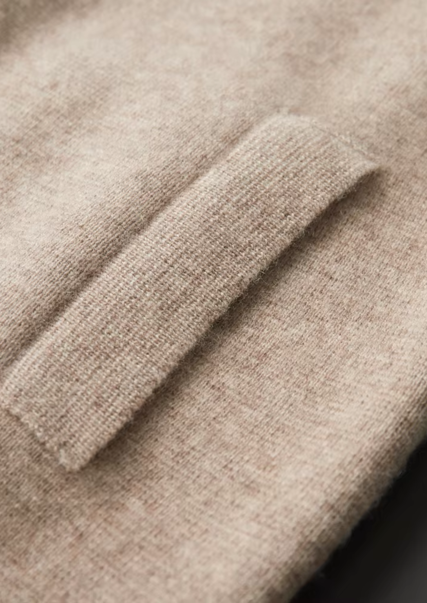 Cardigan Polo zippé en Laine Mérinos Extra Fine