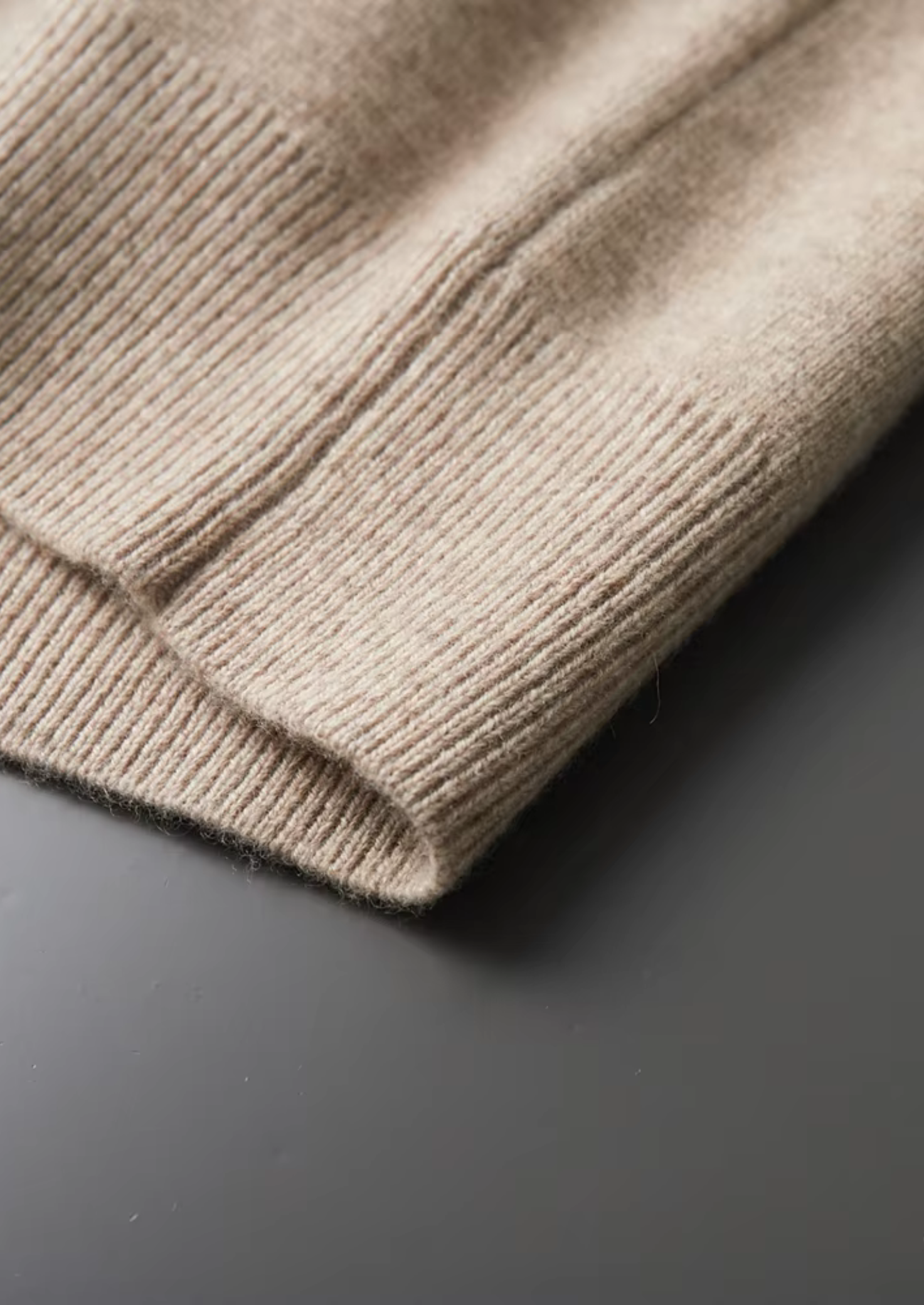 Cardigan Polo zippé en Laine Mérinos Extra Fine
