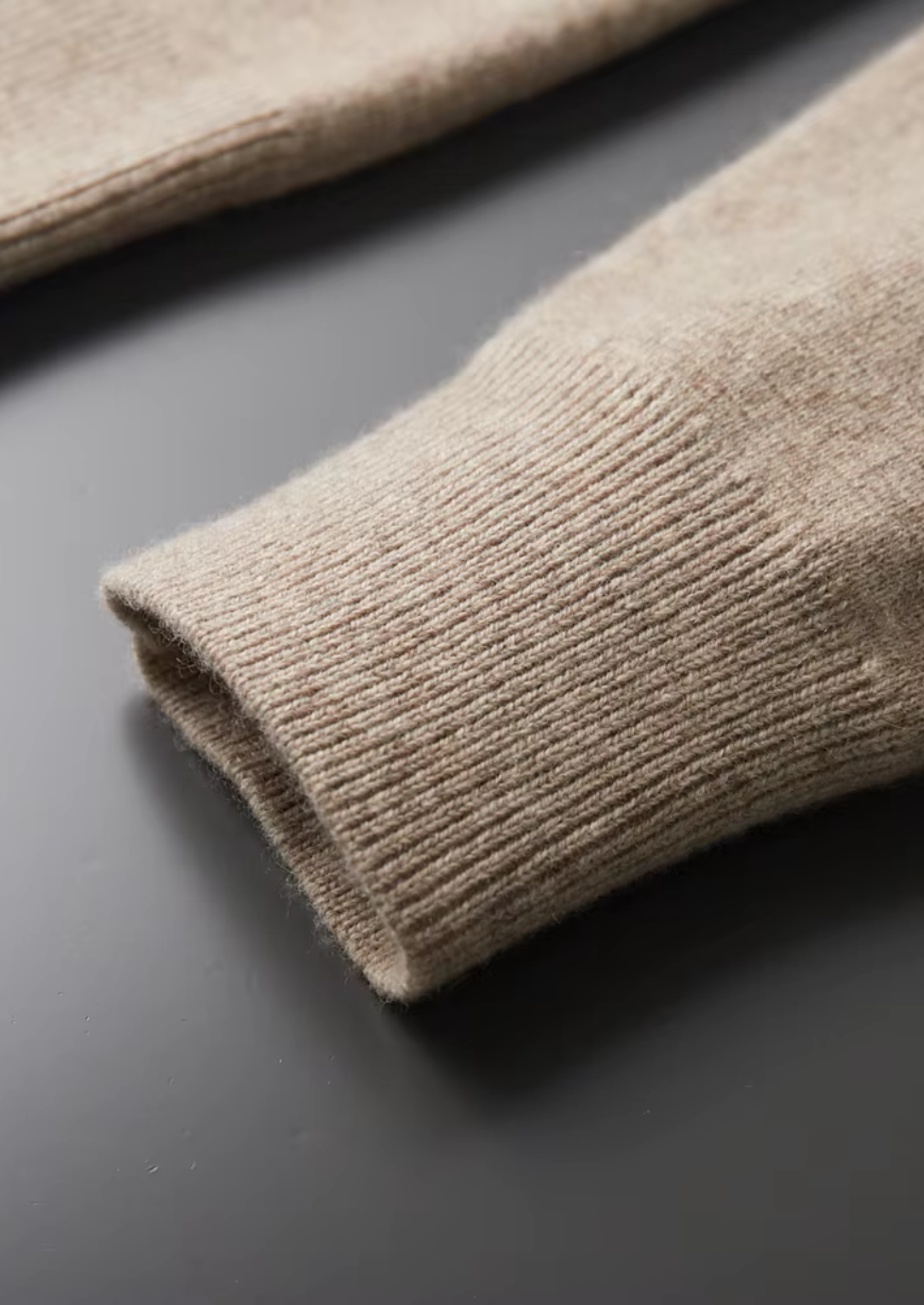 Cardigan Polo zippé en Laine Mérinos Extra Fine
