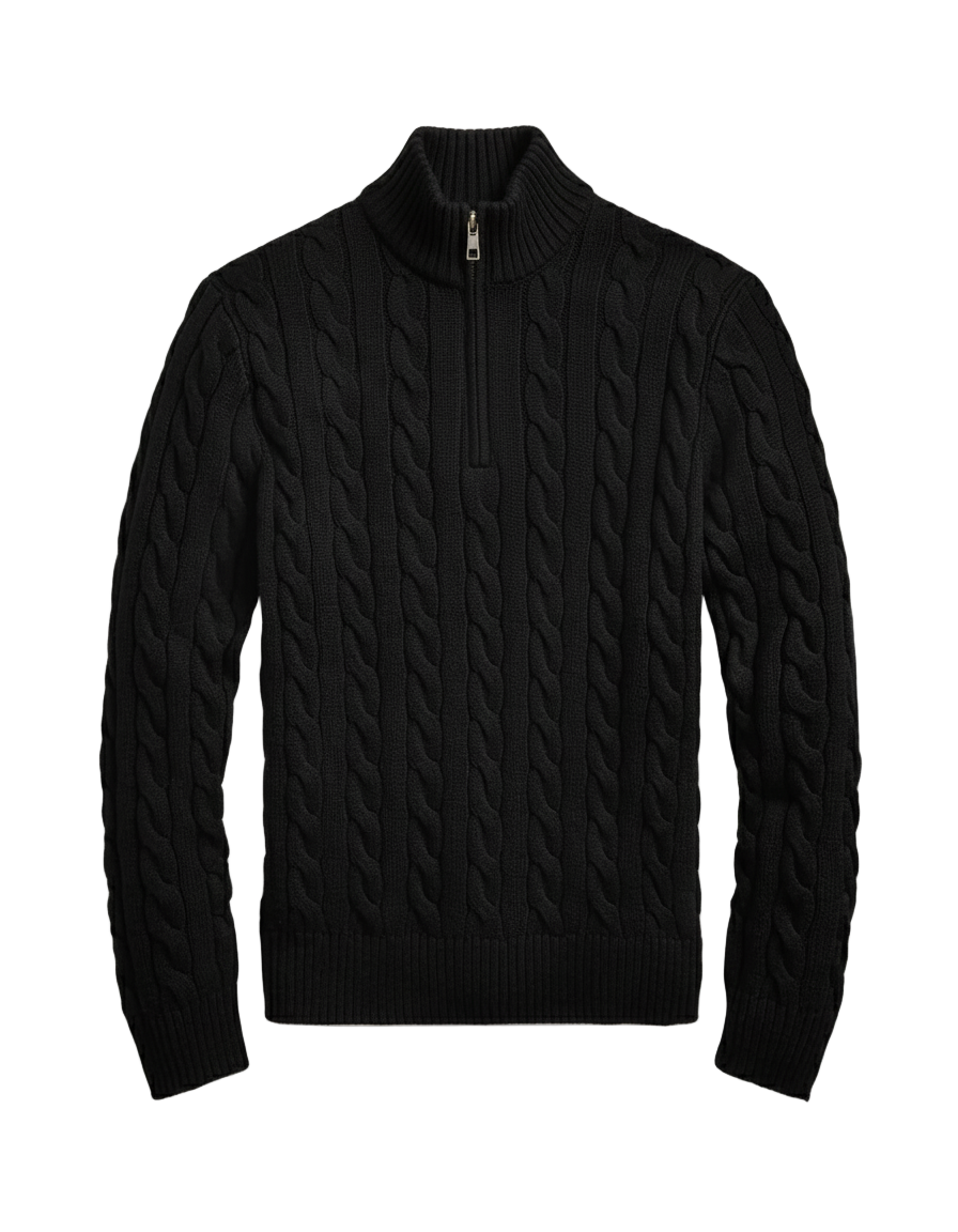 Pull Demi-Zip en Coton