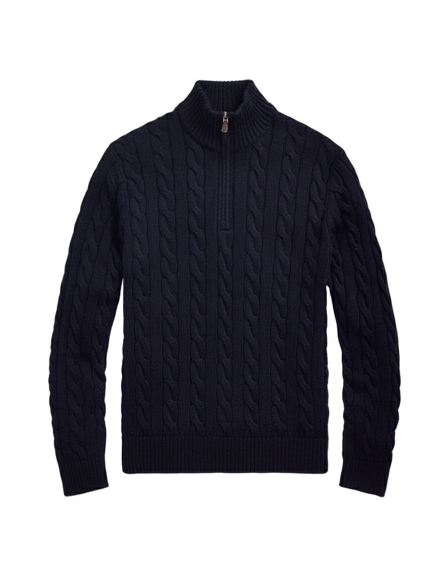 Pull Demi-Zip en Coton